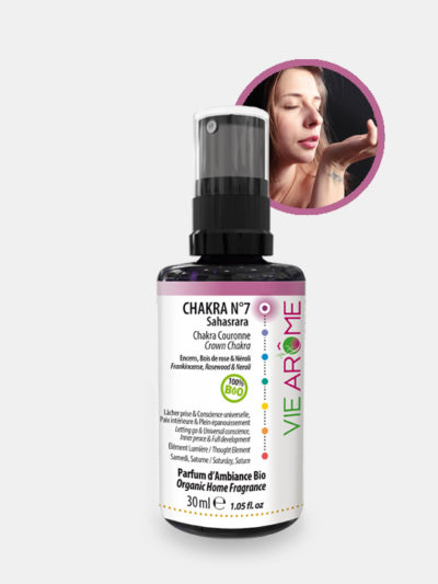Parfum d'ambiance Chakra 7 Couronne Sahasrara Bio Vie Arôme