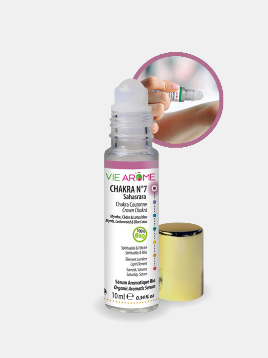 VieArome-Roll-On-Chakra-n7-10ml-01 Roll-on Chakra 7 Couronne Sahasrara Bio Vie Arôme